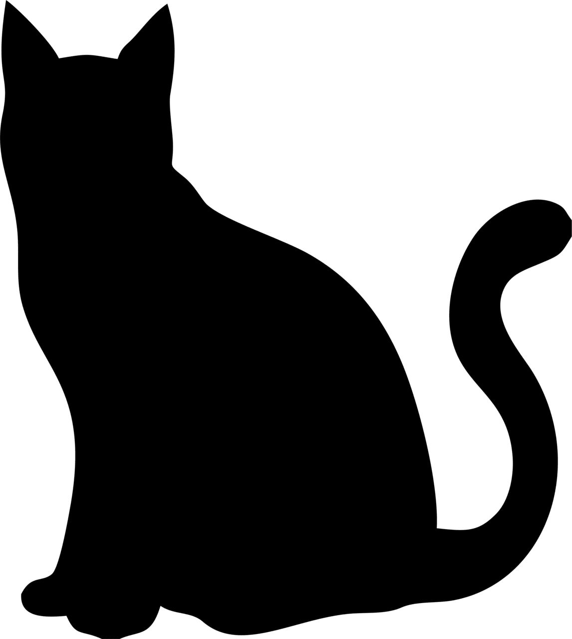 Black cat pin page clipart clip art 2