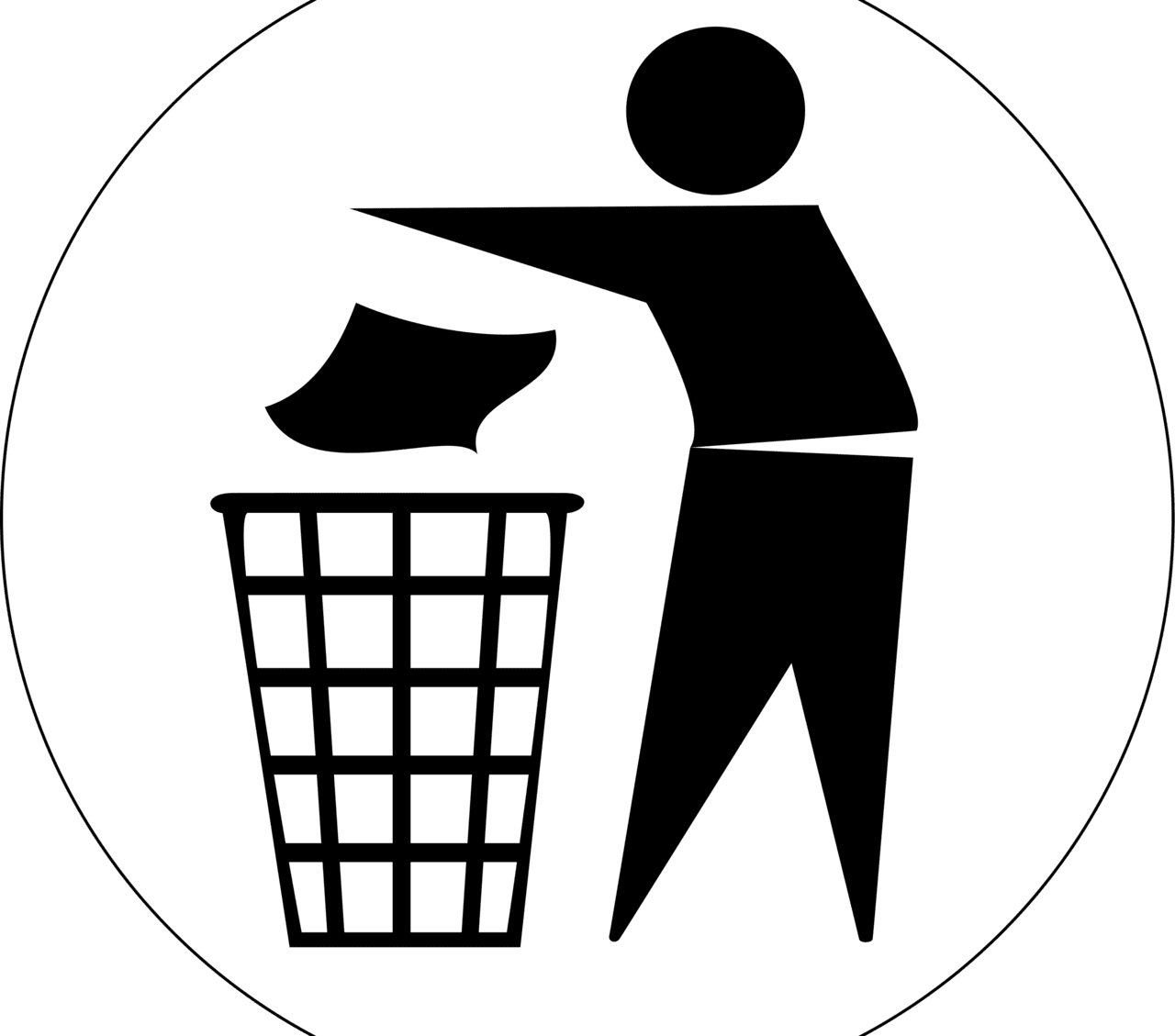 Trash can classroom clipart garbage people putting rubbish in the bin full size image