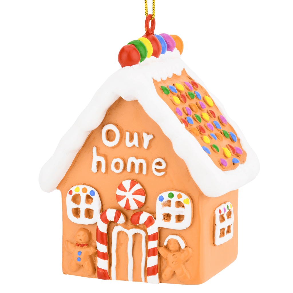 Cute our home gingerbread house christmas ornament tree buddees clipart picture