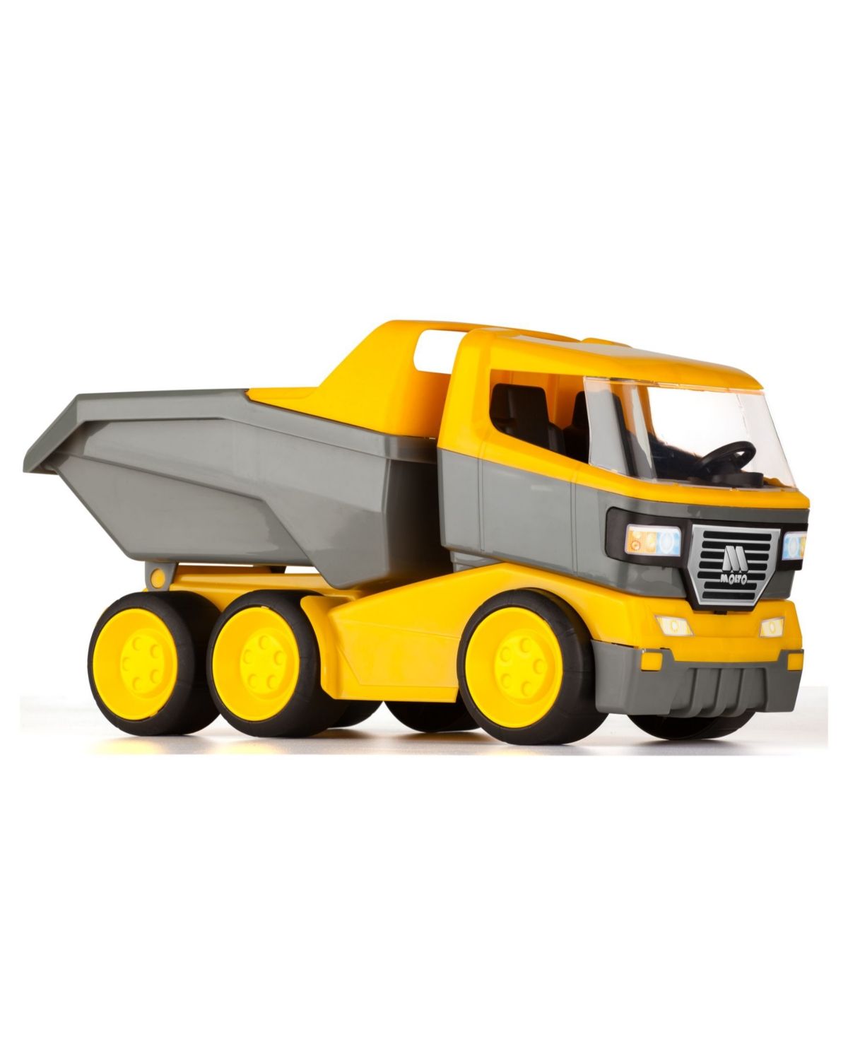 Construction molto dump truck yellow clipart vector