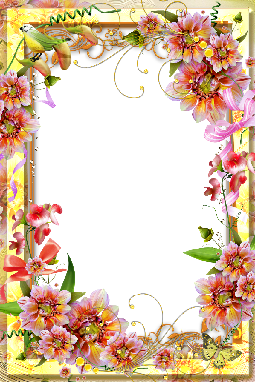 Flower border pin page clipart clip art