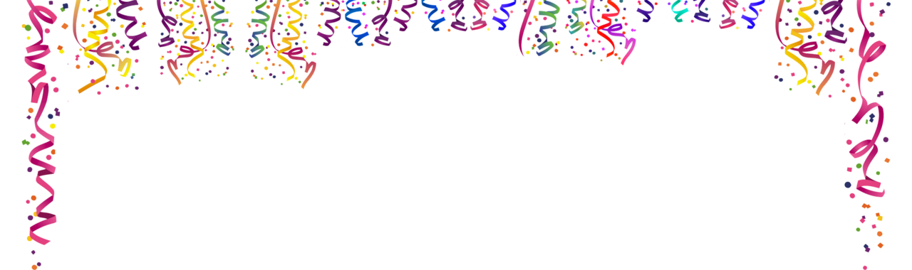 Confetti birthday banner photo frame clipart