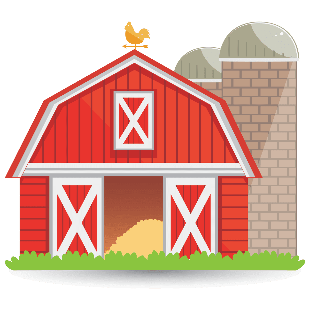 Cartoon barn vector image artwork clipart