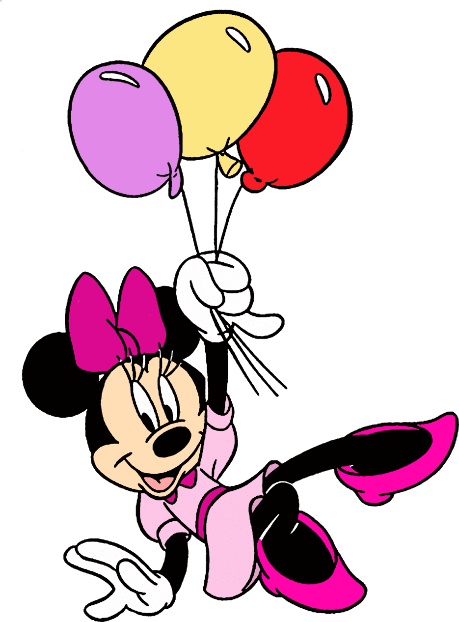 Images by priscila amaral chalk minnie mouse holding balloons clipart fc