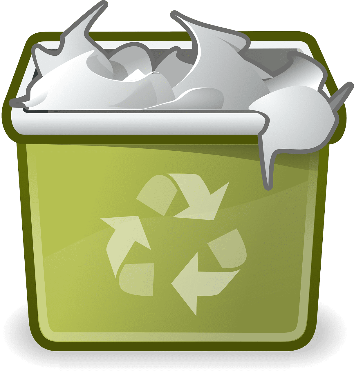 Trash can trashcan full garbage vector graphic clipart