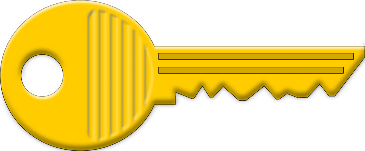 Vector yellow key clipart