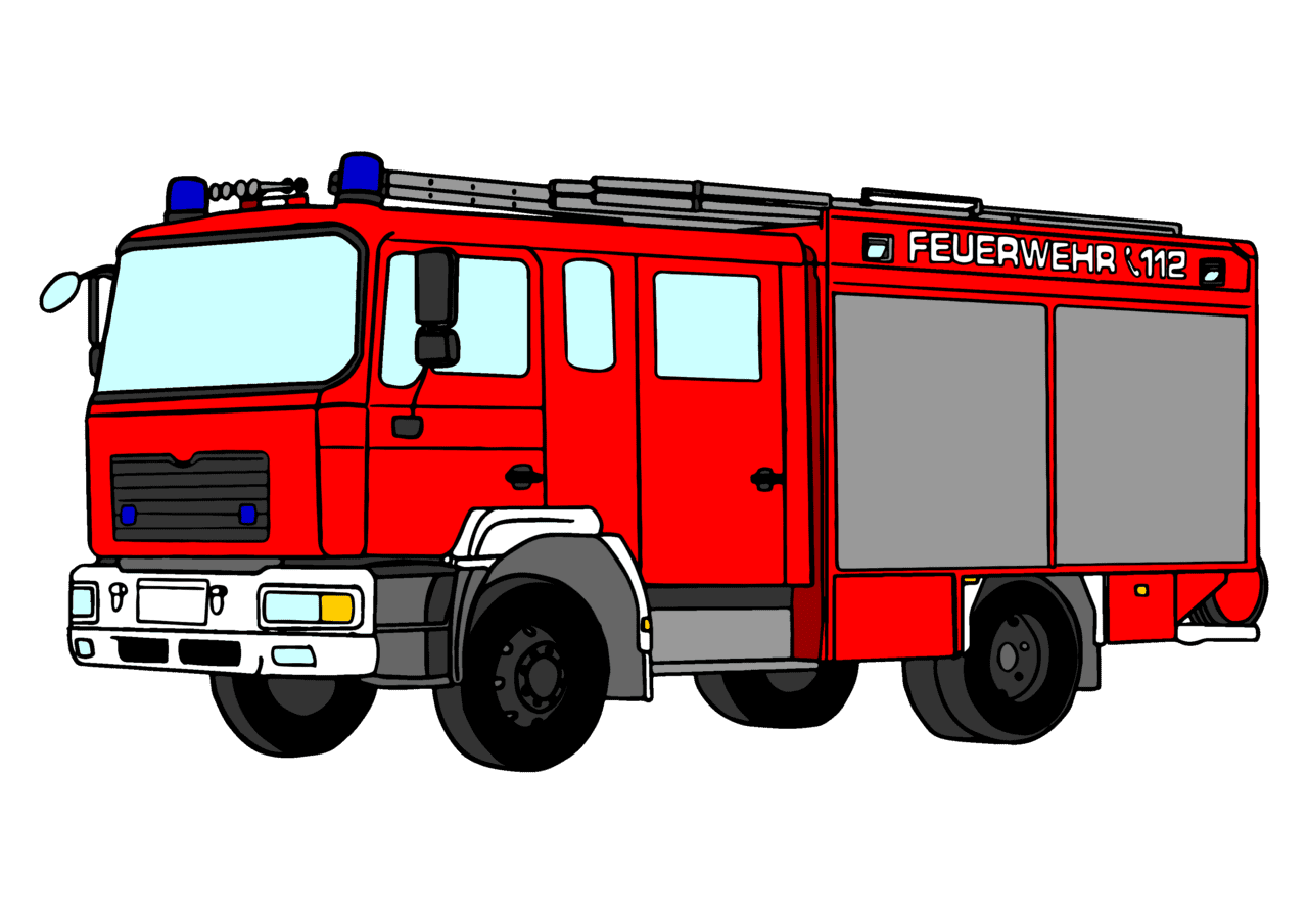 Fire truck pin page clipart photo