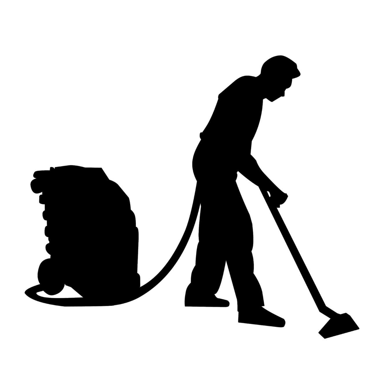 Carpet cleaning service silhouette clipart transparent