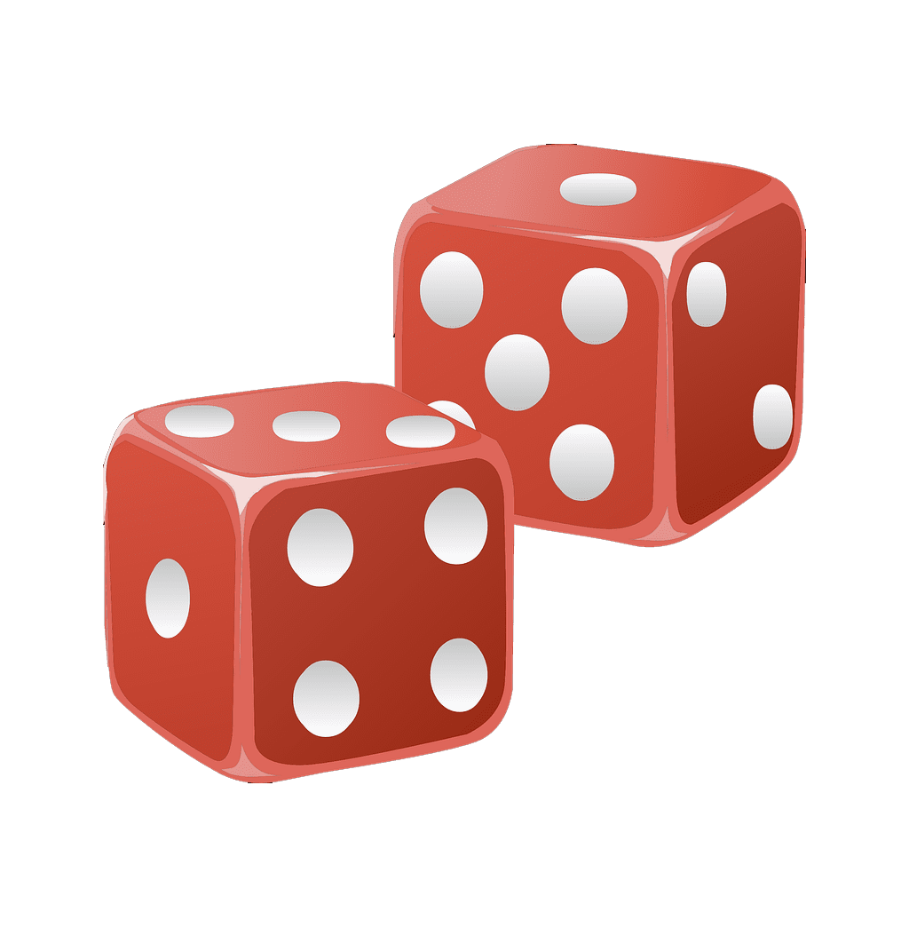 Dice clipart cartoon red transparent