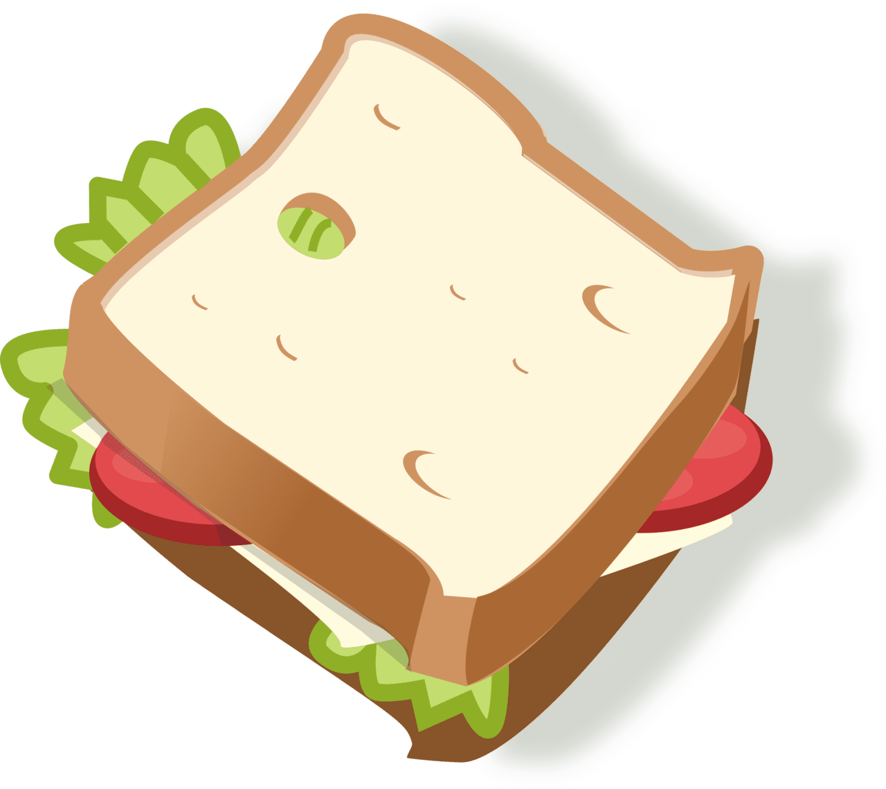 Bread vegetarian sandwich clipart logo