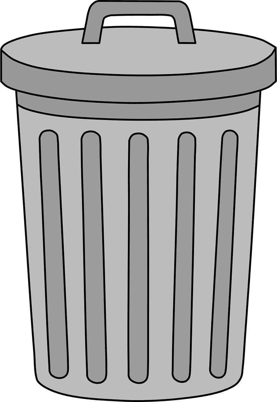 Trash can garbage bin waste vector graphic clipart