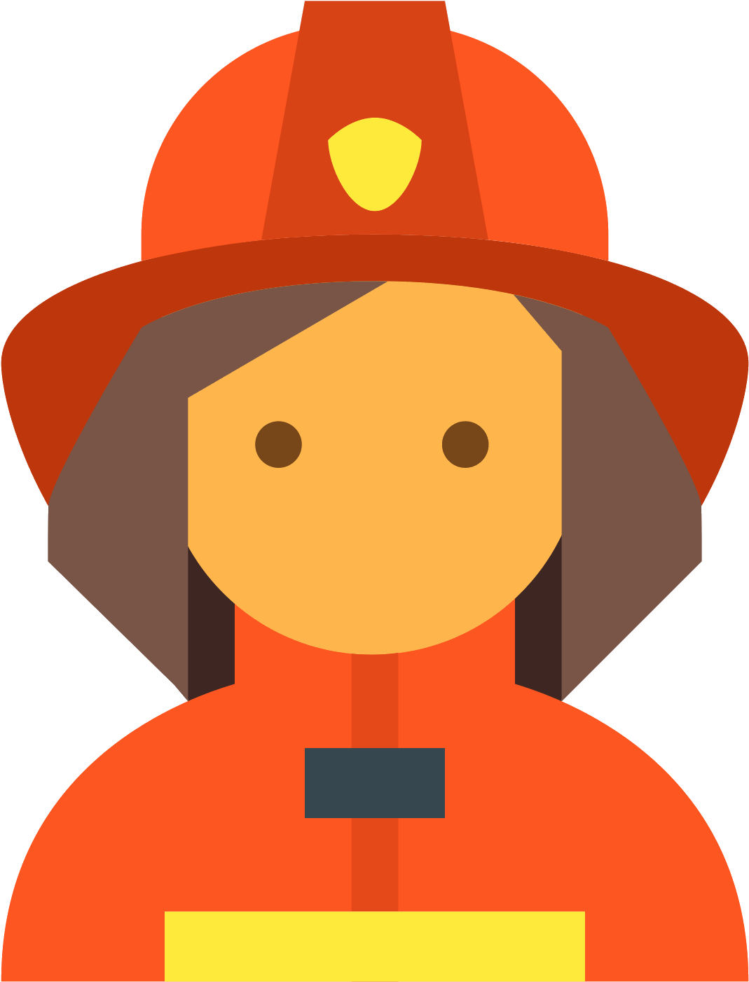 Firefighter portrait clipart logo