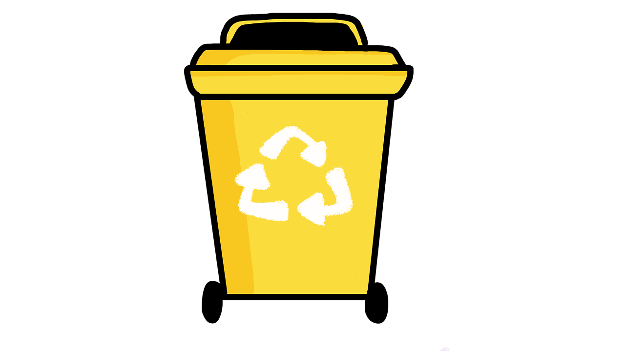 Recycle trash can garbage image clipart