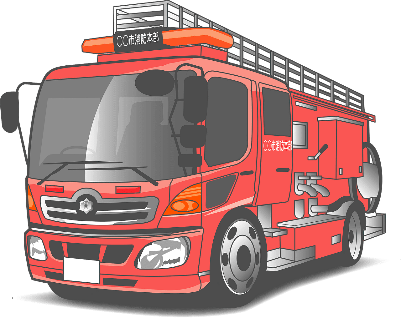 Fire truck vector clipart images 5