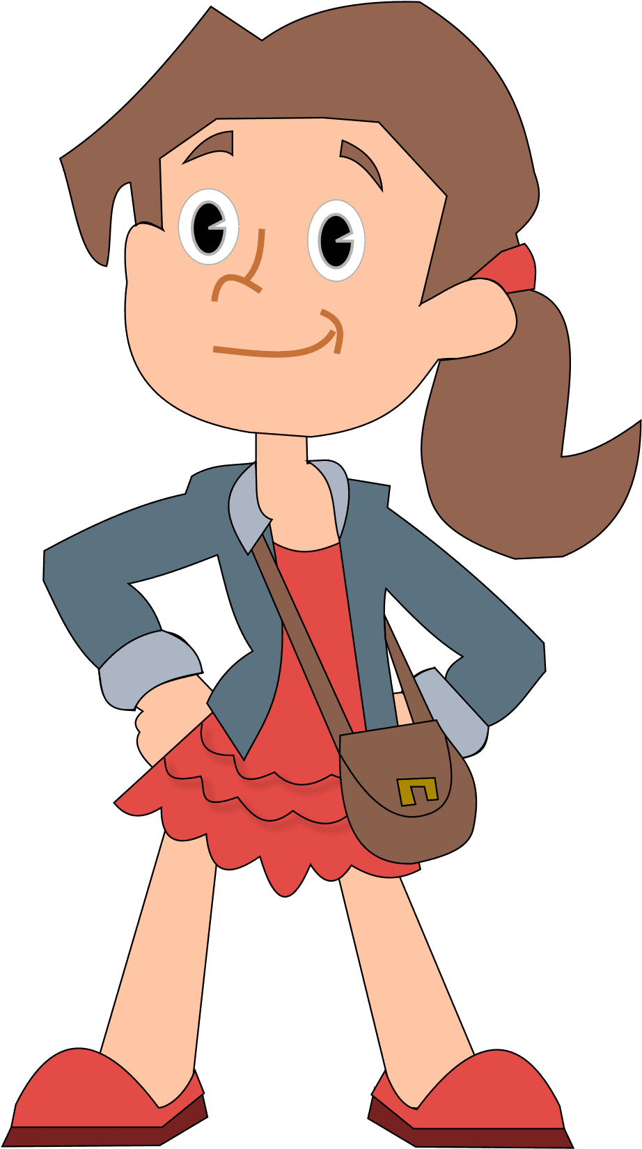 Clipart girl cartoon clker vector animated image with no background