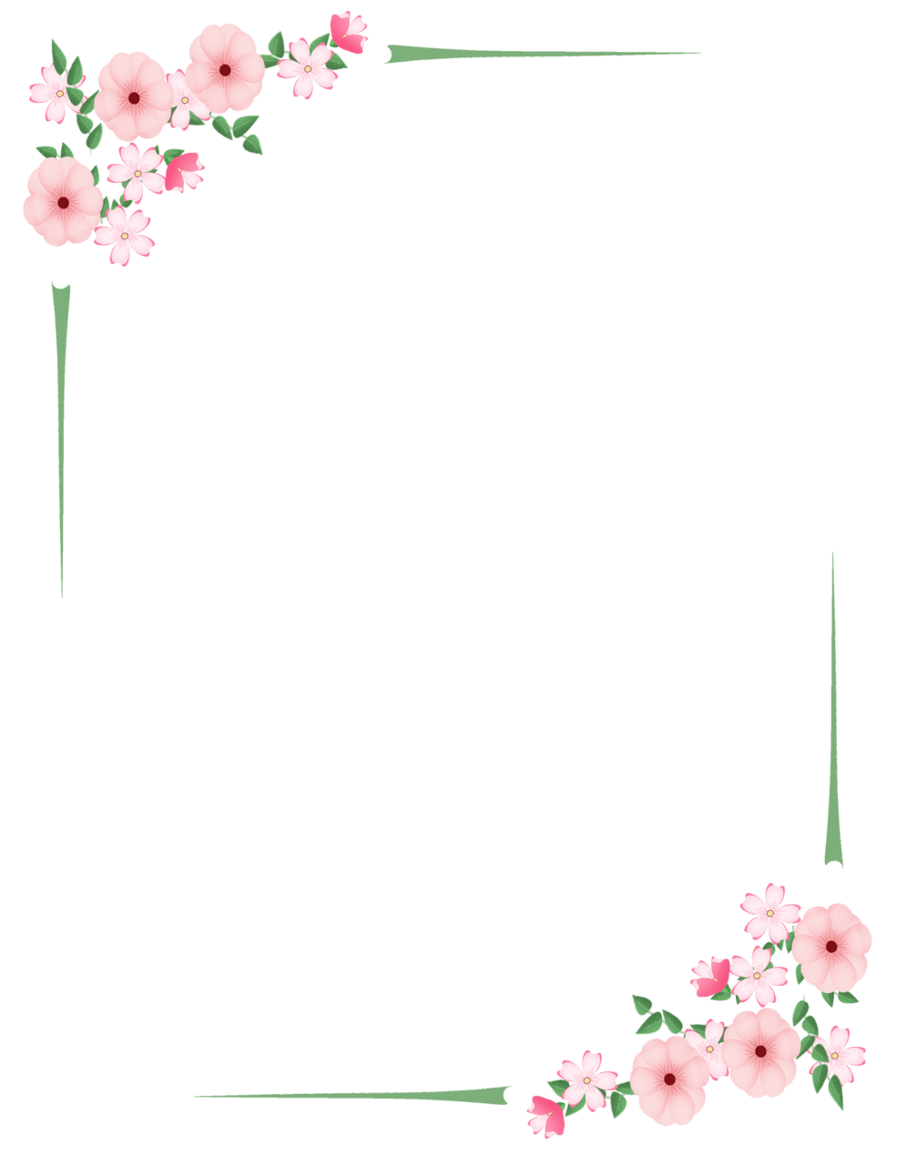 Flower border and frames clipart clip art