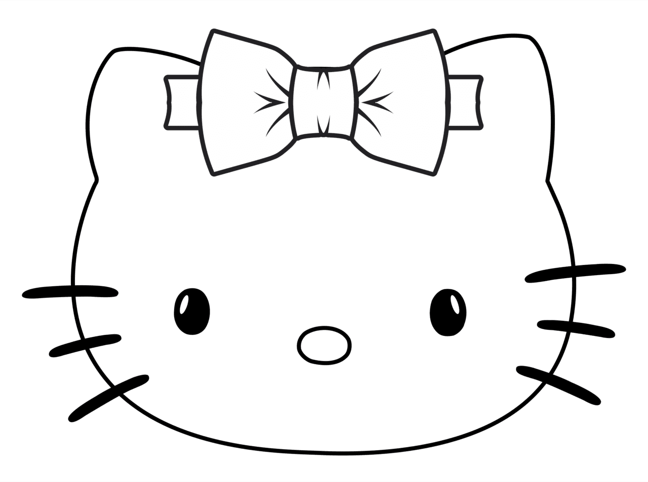 Hello kitty face printables printablee clipart photo