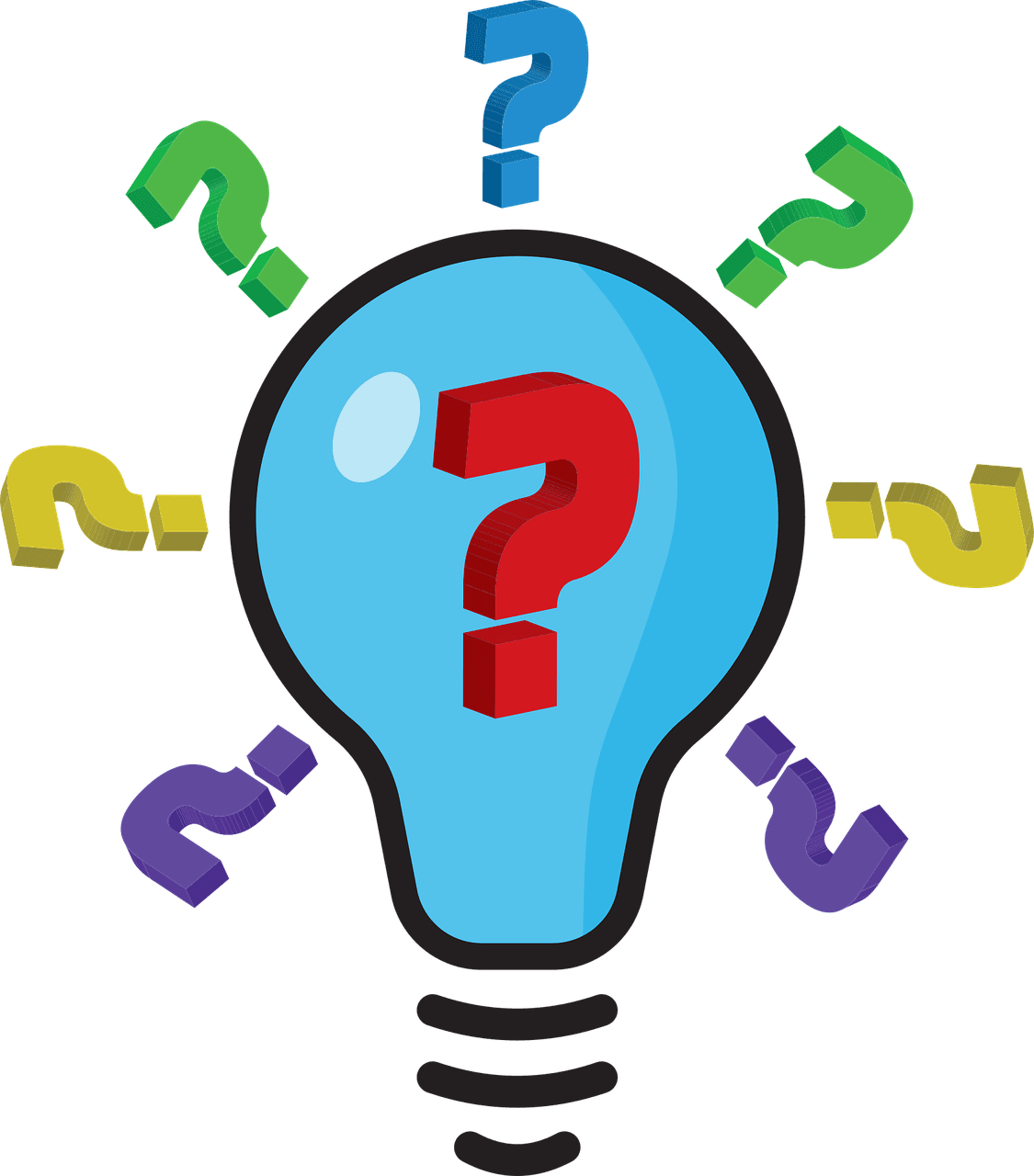 Question mark vector art graphics clipart 3