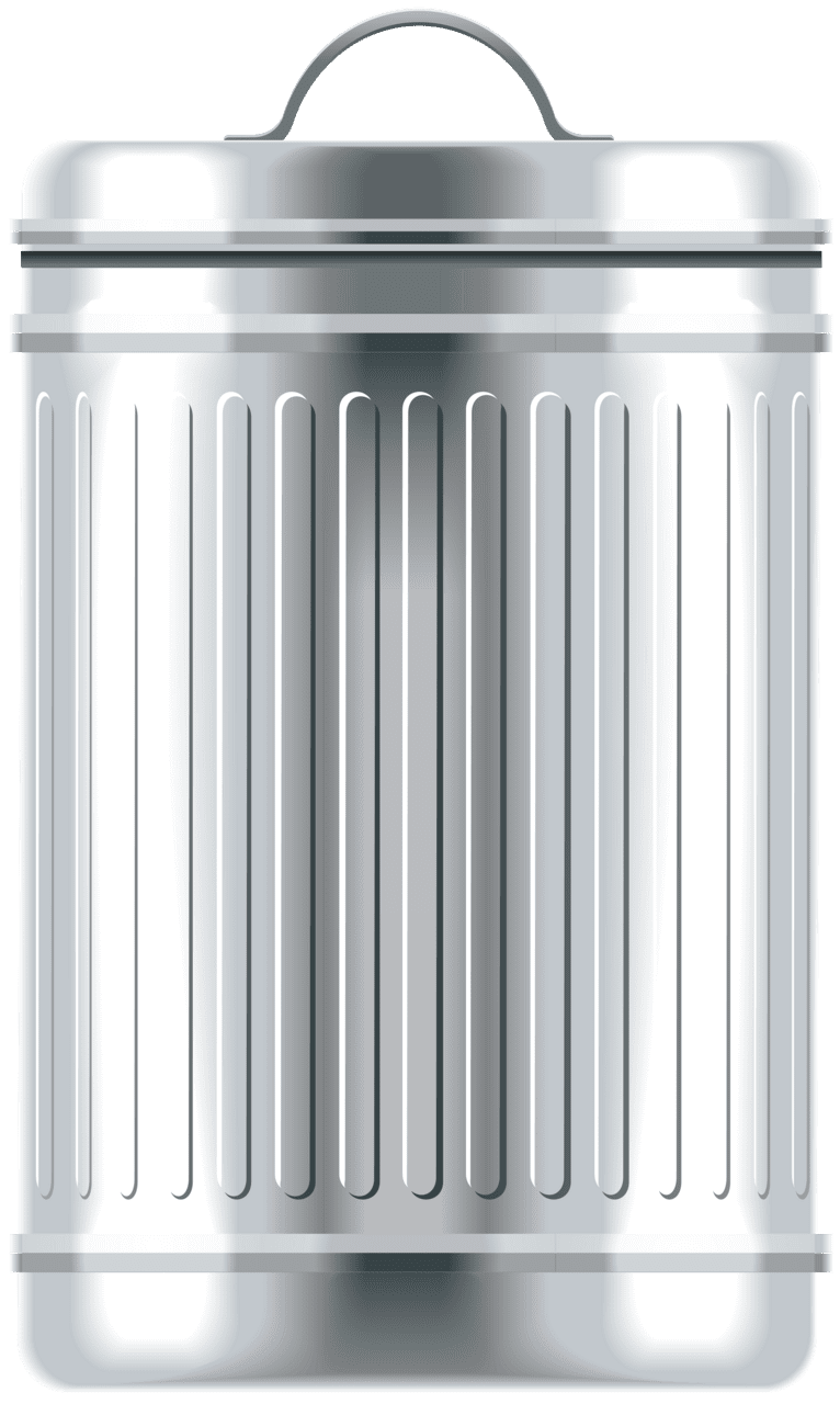 Metal trash can clipart best background