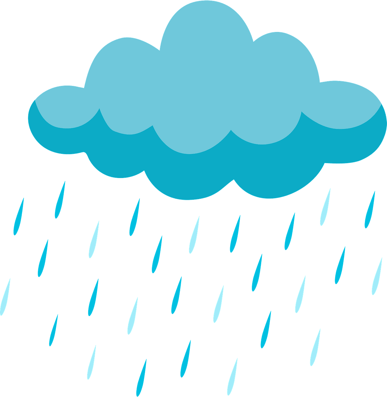 Cloud with rain vector clipart images