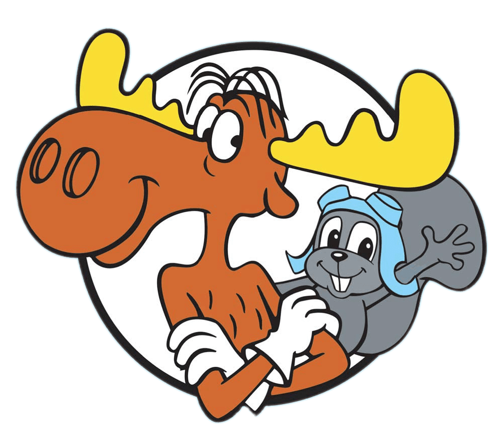 Squirrel check out this rocky and bullwinkle emblem image clipart