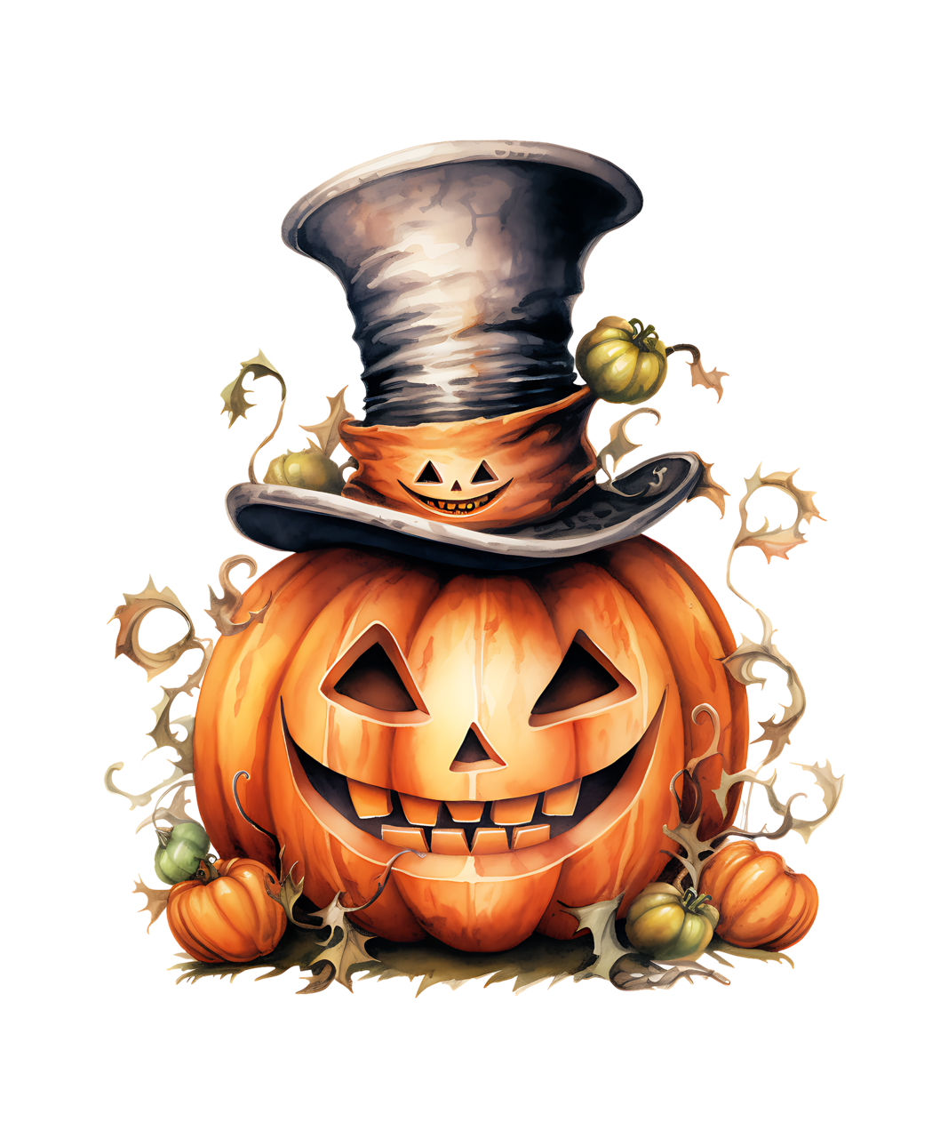 Jack lantern watercolor vintage halloween clip mega bundle happy clipart photo