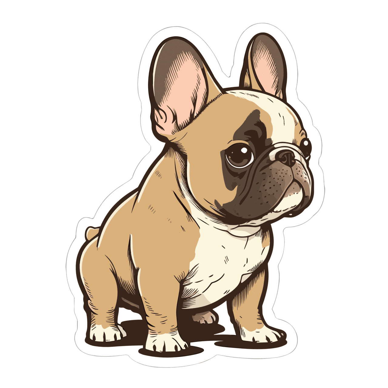 French bulldog sticker clipart transparent