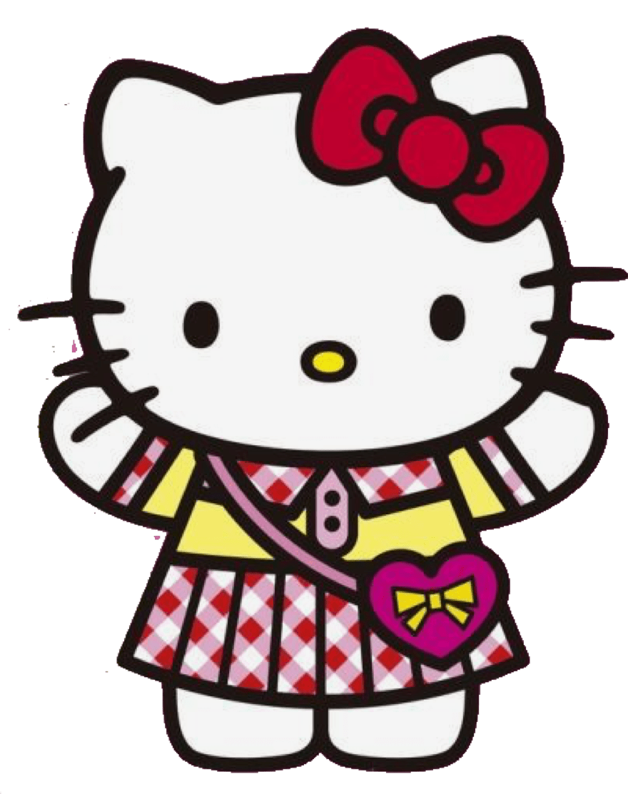 Hello kitty pin page clipart vector