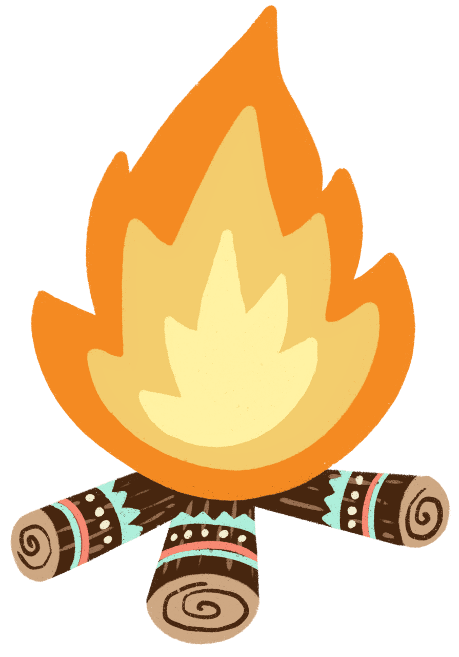 Campfire pin page clipart photo