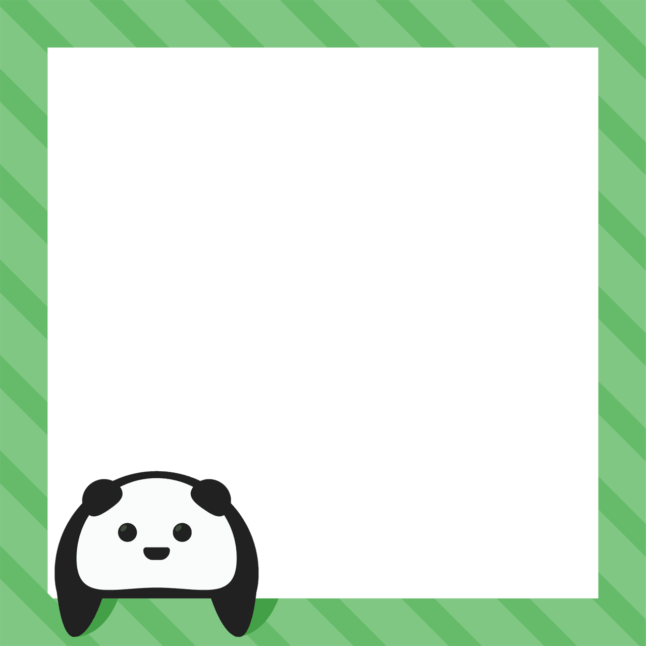 Panda frame clipart image