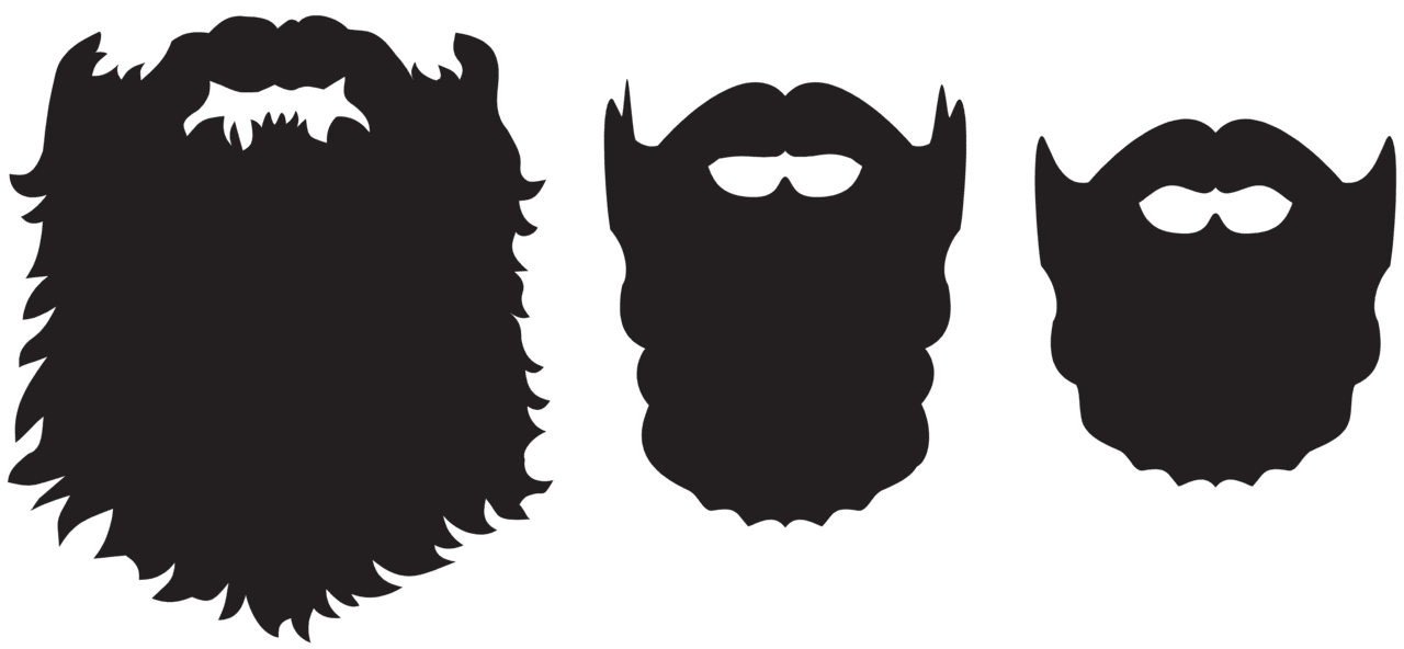 Mustache beard set clipart image