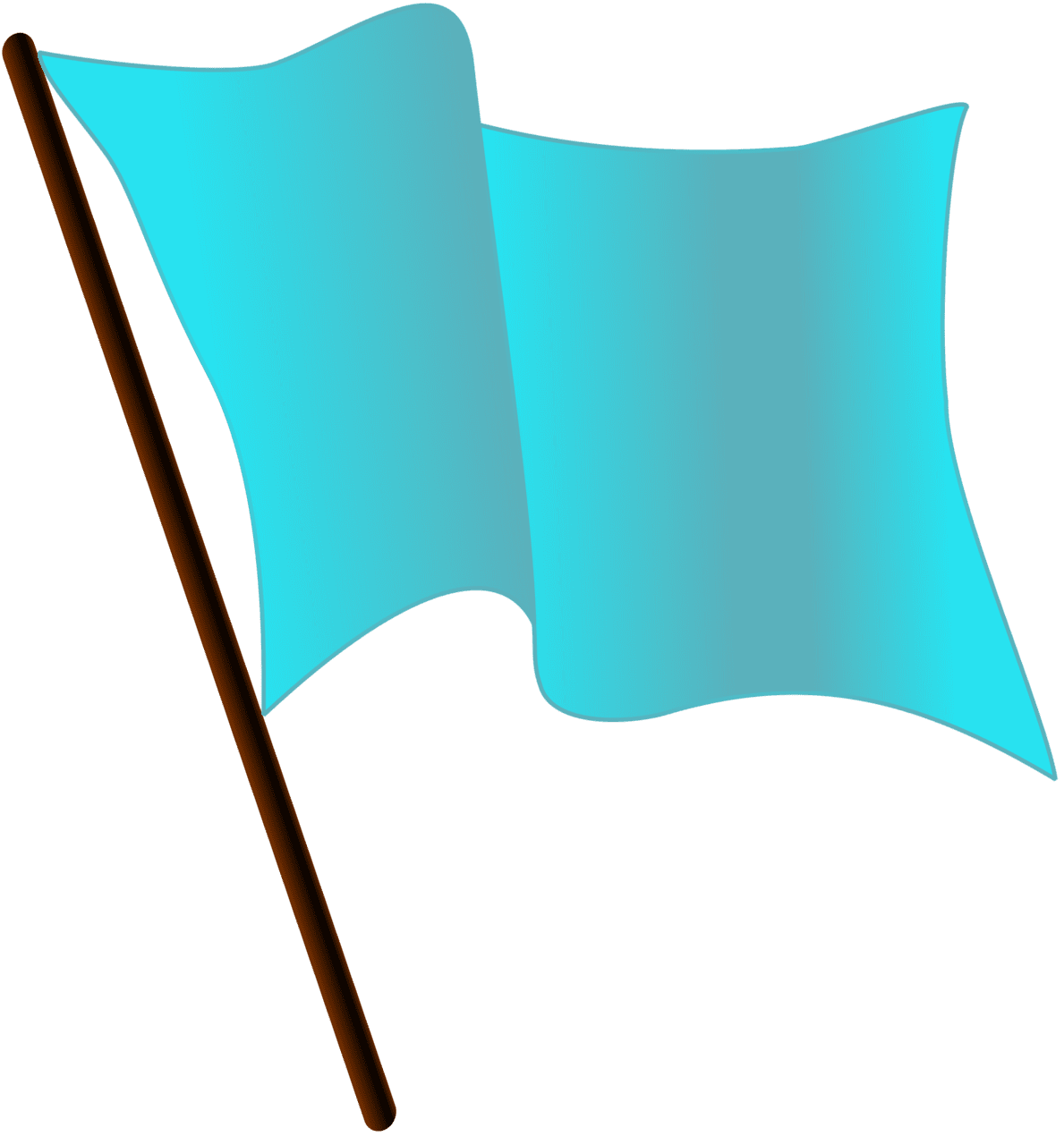 Lightblue flag waving clipart clip art