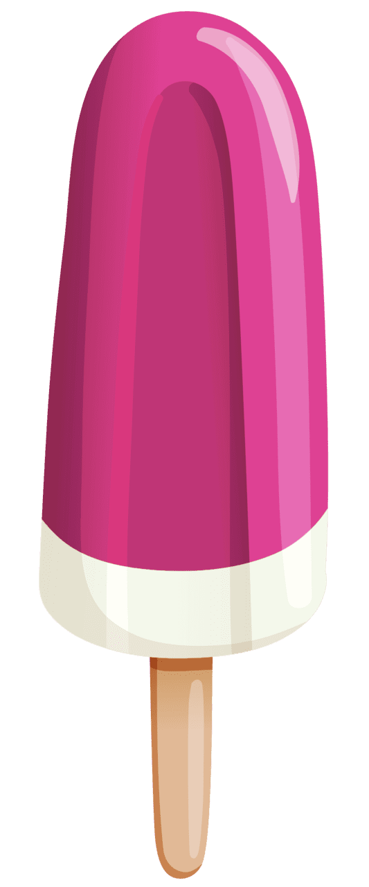 Popsicle pink ice cream stick clipart logo