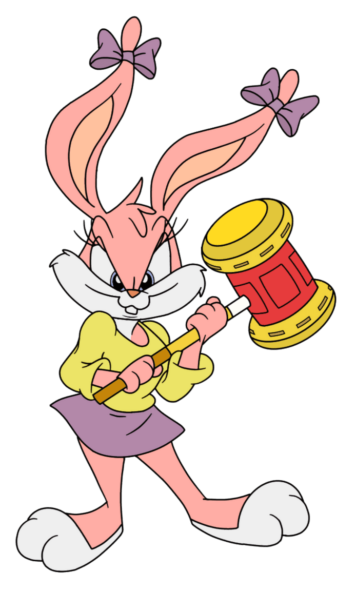 Babs bunny holds piko hammer by toon deviantart clipart background