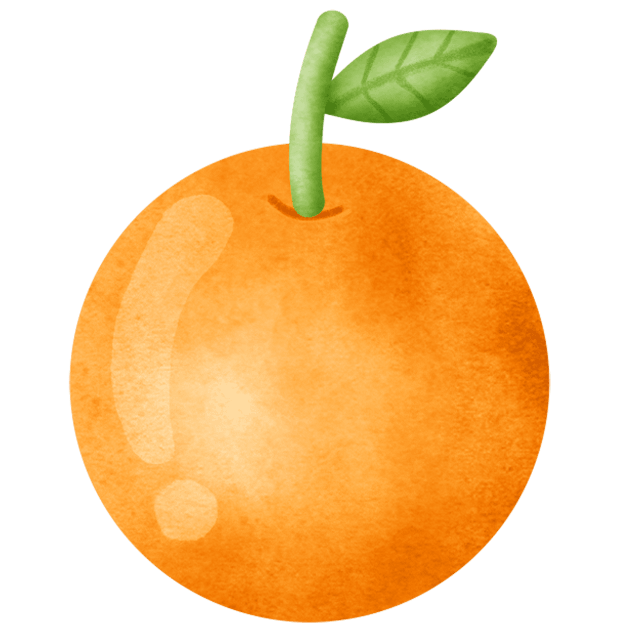 Watercolor orange clipart transparent