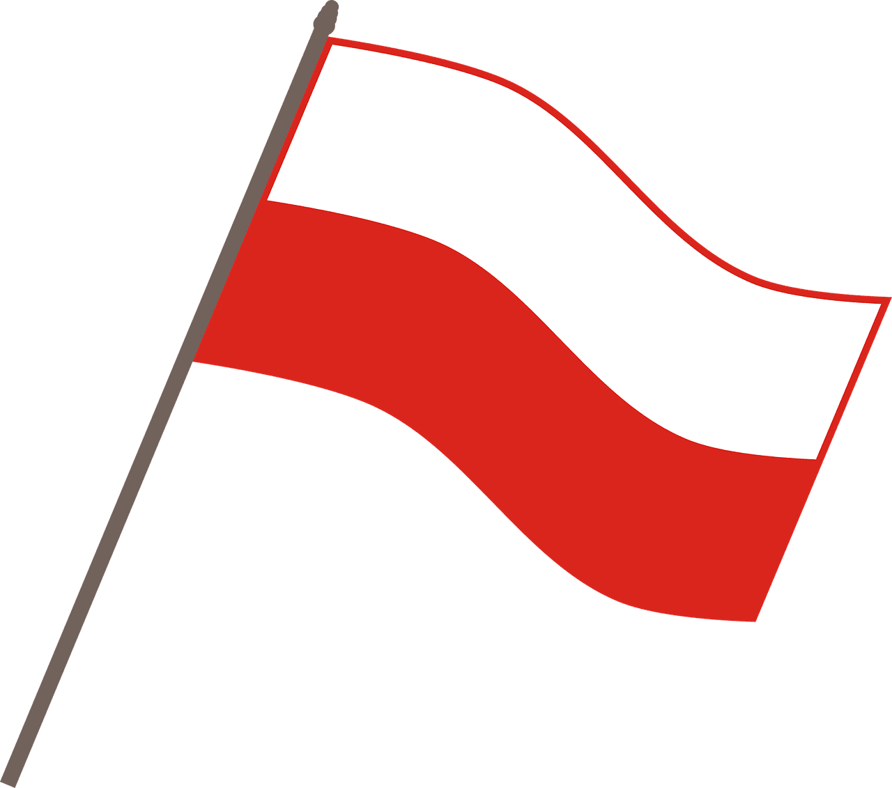 Flag poland polish vector graphic clipart