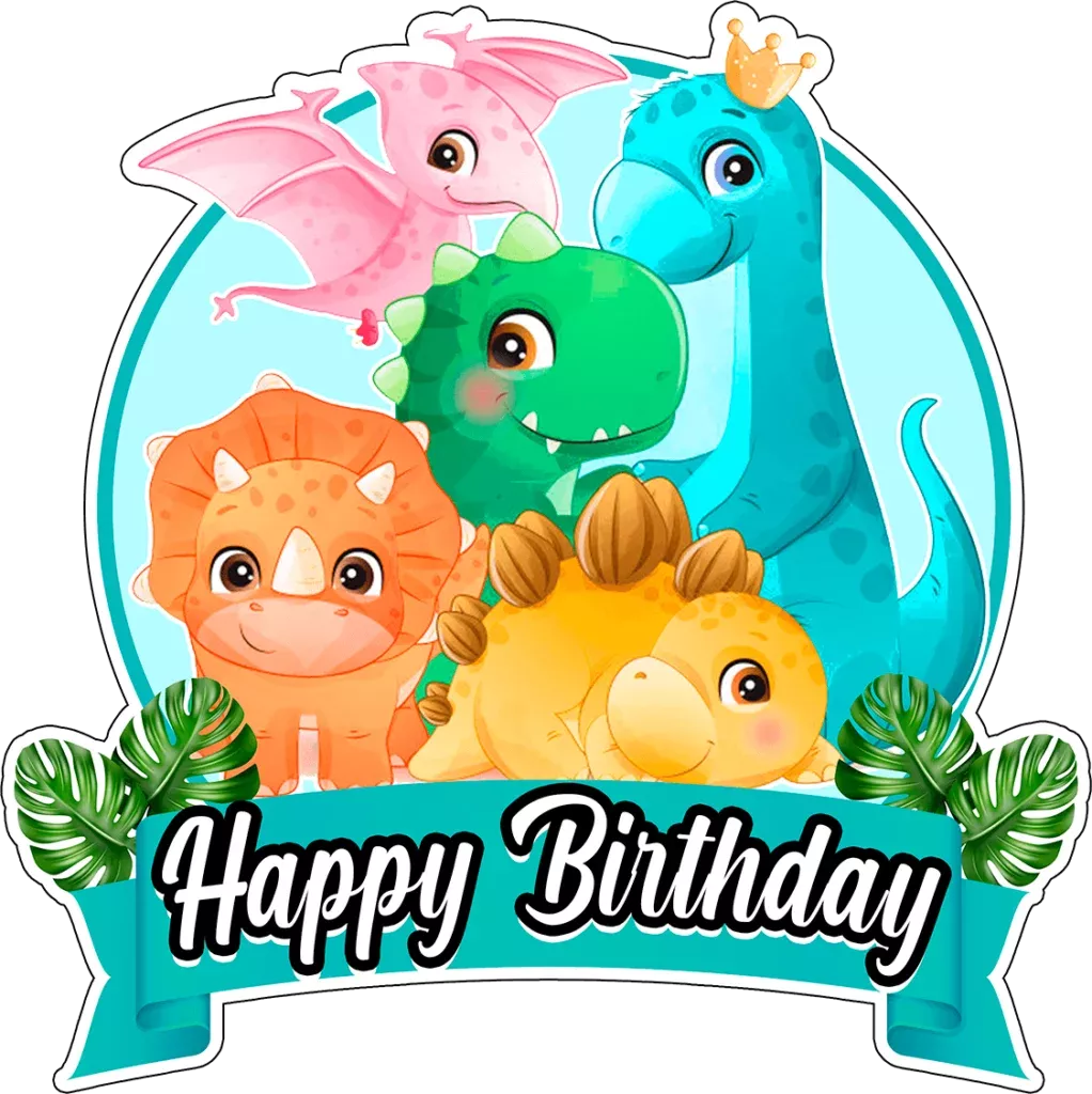 Dino saurs to print theme decoration for jurassic parties clipart photo