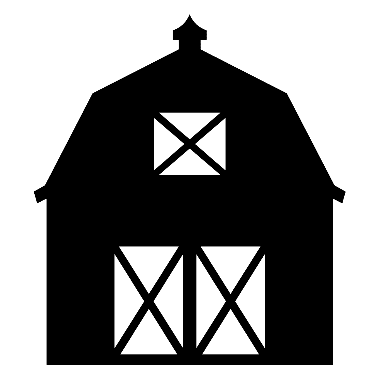 Barn silhouette stencil clipart picture