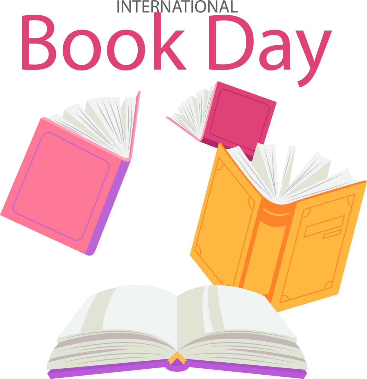 Open book ternational day clipart image