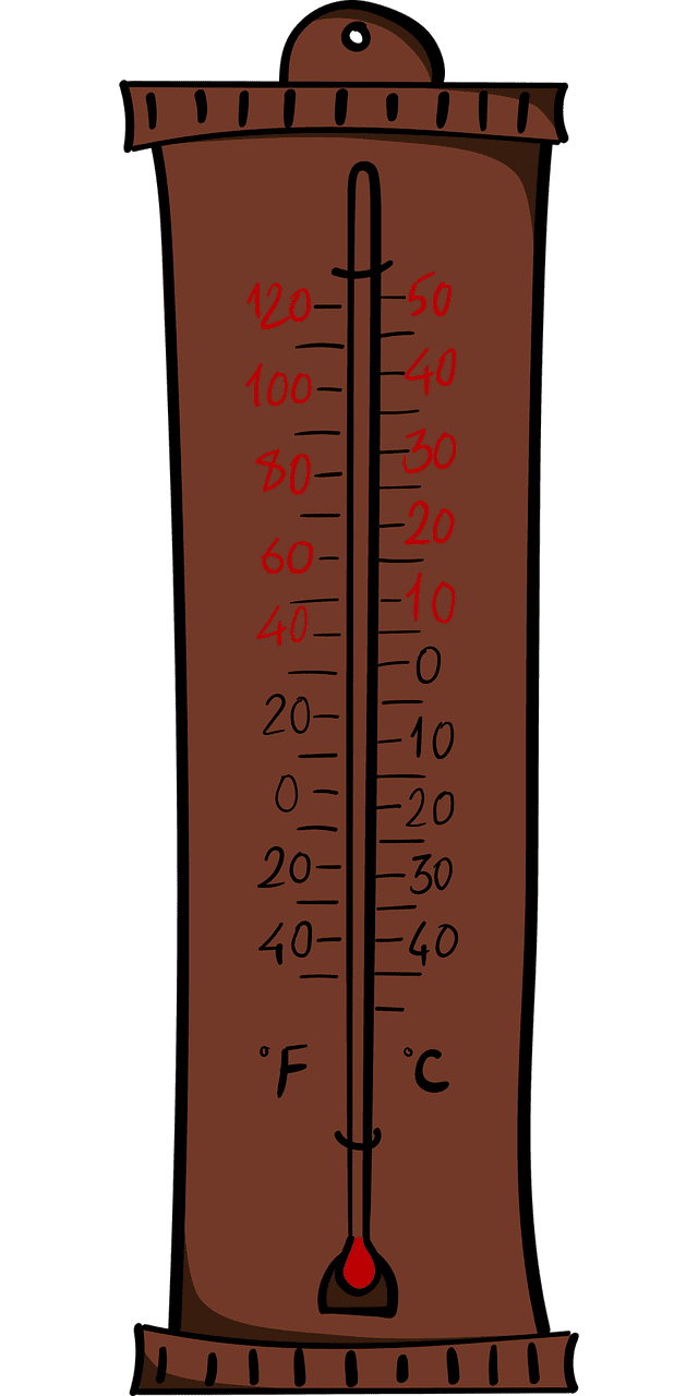 Thermometer temperature measure up vector graphic clipart