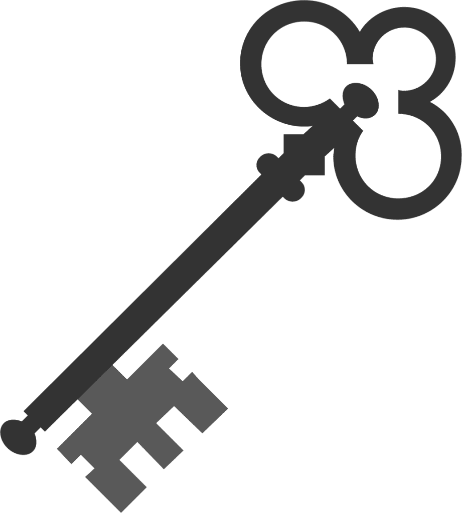 Old key emoji for clipart vector