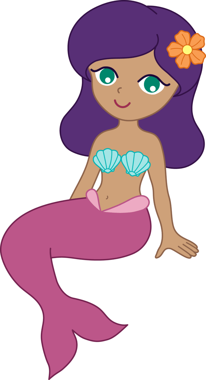 Mermaid cartoon clipart free