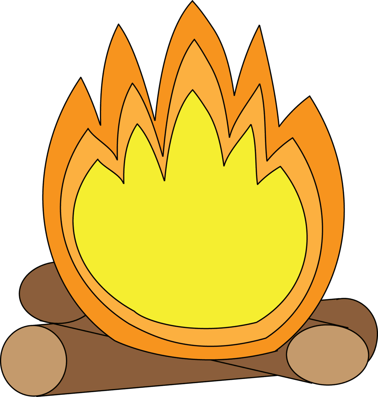 Campfire images vector clipart line