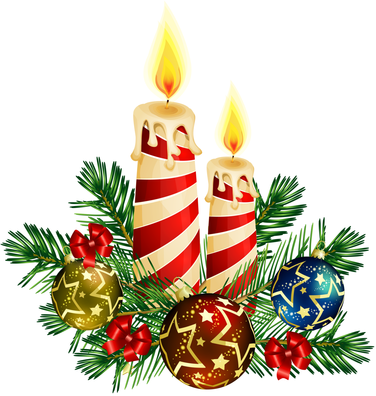 Christmas candle clipart clip art