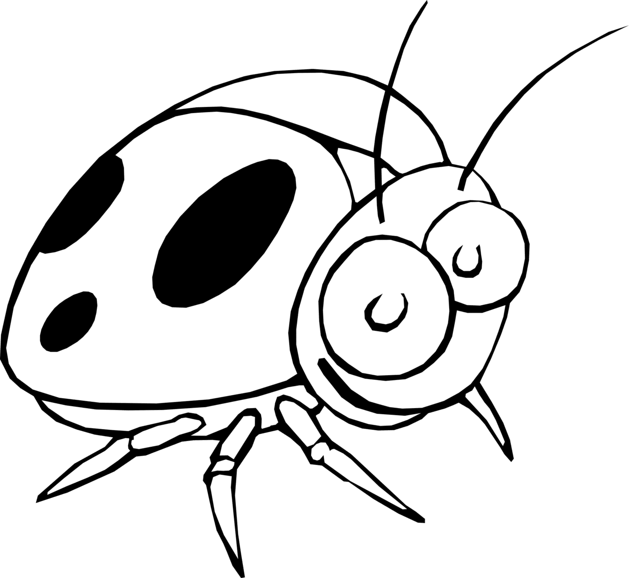 Ladybug outline clipart coloring page wikiclipart clip art