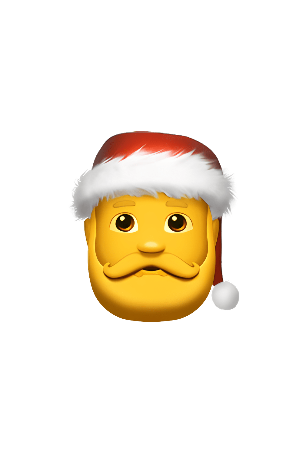 Mustache santa claus emoji clipart background