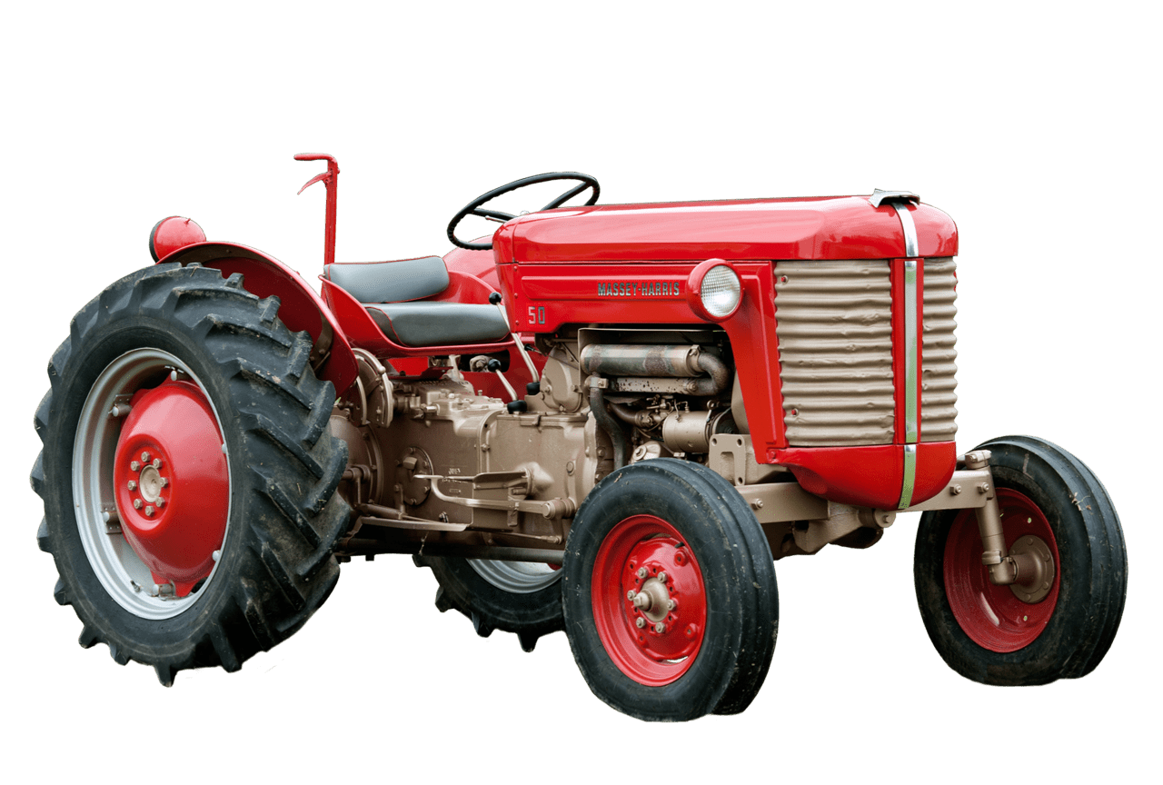 Red tractor clipart background