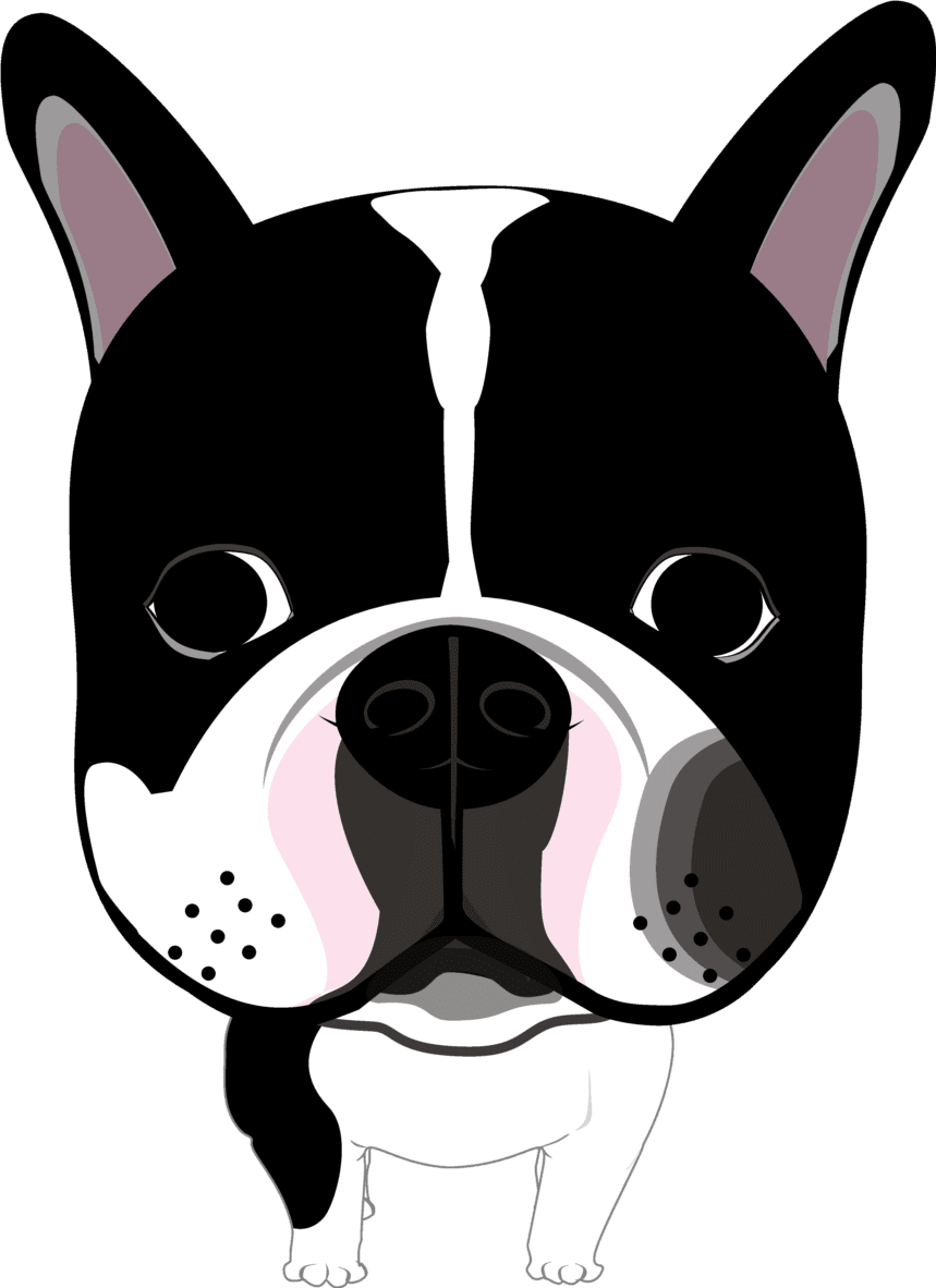 Bulldog pin page clipart image 2