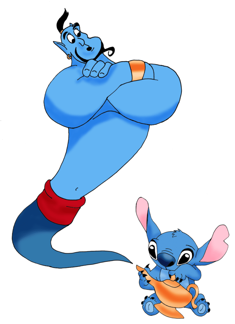 Stitch genie disney characters lilo and ohana clipart background