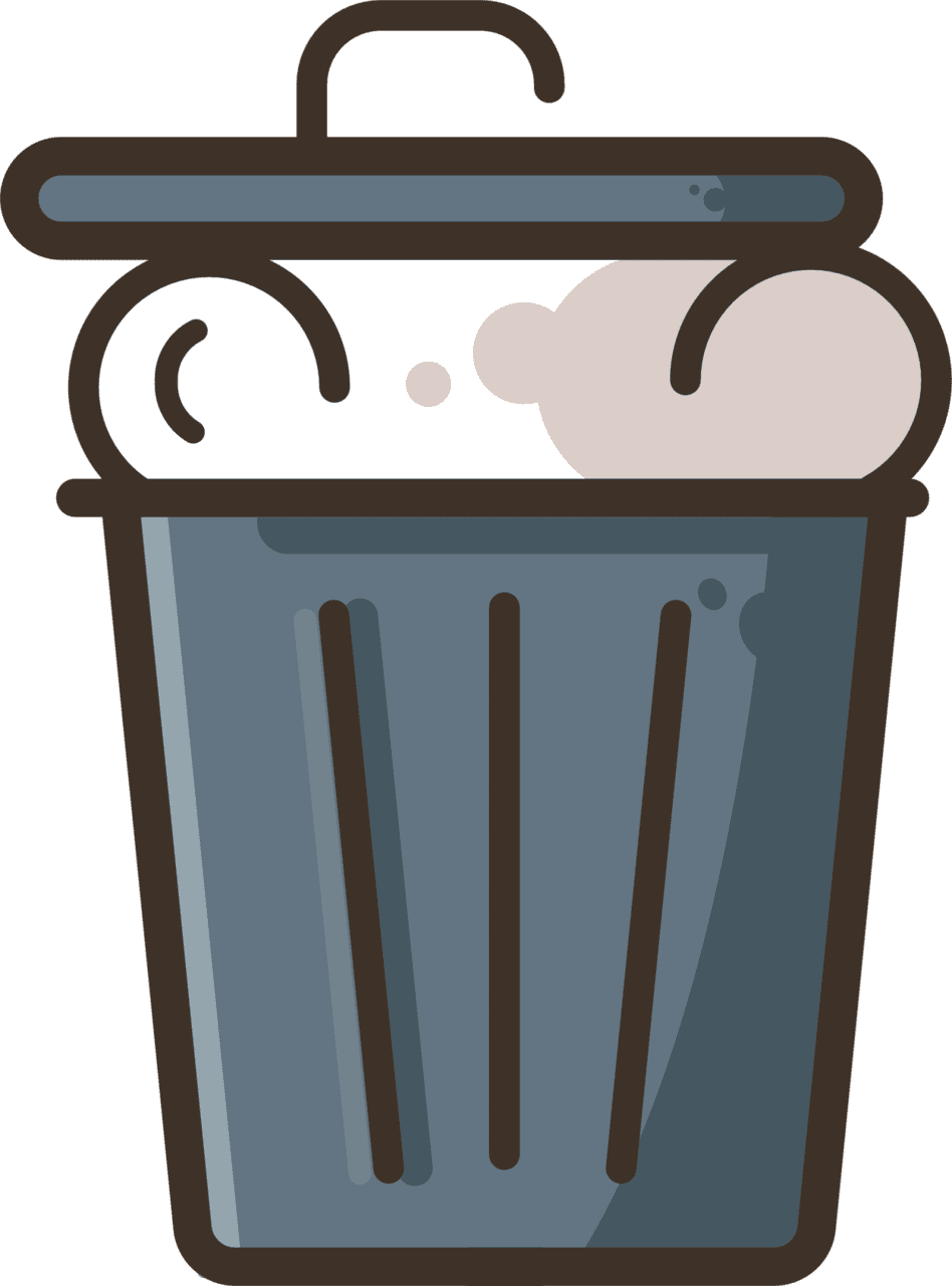 Trash can garbage bin for clipart background